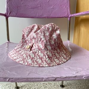 DIOR Pink Monogram Bucket Hat